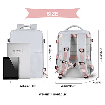 coowoz Carry On Backpack Women Men Travel Backpack Airline Approved Laptop Backpack Sport Rucksack - color: B-grey