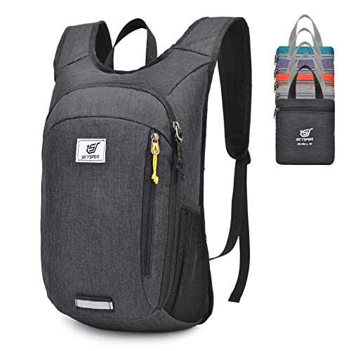 SKYSPER 스몰 데이팩 10L 하이킹 백팩 휴대용 경량 여행용 데이 팩 여성 남성용 - color: 블랙., size: 2-10L