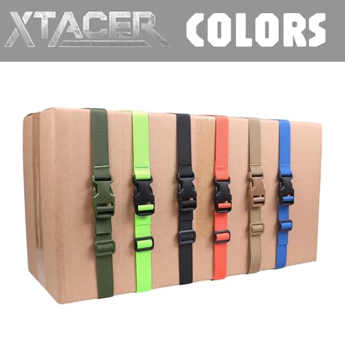 XTACER 1 Inch Molle Backpack Accessory Strap Luggage Straps Cover Strap Sleeping Bag Strap with Buckle (TAN, 40) - color: TAN, size: 40 Inches