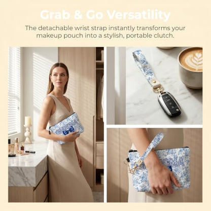 Fokongna Makeup Bag With Keychain Wristlet, Gifts For Grandma - color: Grandma