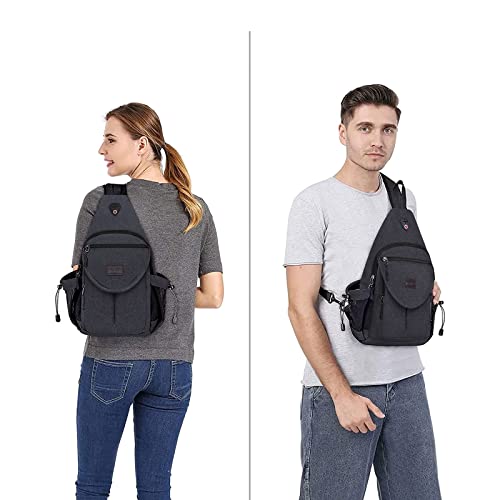 MOSISO Crossbody Sling Bag for Women, Shoulder Backpack, Hiking Daypack Bag - color: Space Gray