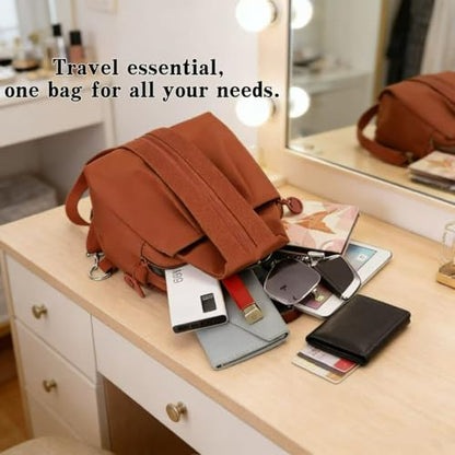 2-Way Commuter Bag 3 in 1 Tote for Women Waterproof Anti-Theft (Khaki) - color: Khaki