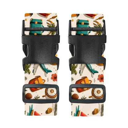Nuxovilar Luggage Straps Set for Suitcase 1.96x71in Polyester - color: YCH00133, size: 1.96"x70.86"