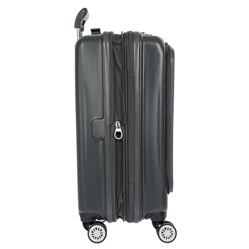 Bric's Cervia 21" Hardside Carry-On with Front Pocket, Expandable Luggage, 360° Spinner Wheels, Lightweight, TSA-Approved Locks, Durable, Dark Grey - color: Dark Grey, size: Front Pocket Carry-On 21 inch