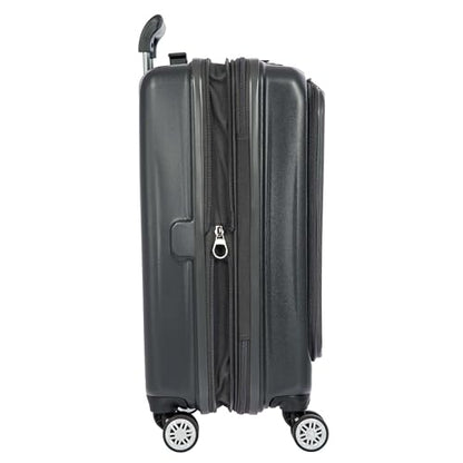 Bric's Cervia 21" Hardside Carry-On with Front Pocket, Expandable Luggage, 360° Spinner Wheels, Lightweight, TSA-Approved Locks, Durable, Dark Grey - color: Dark Grey, size: Front Pocket Carry-On 21 inch