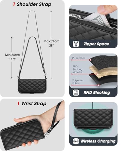 OCASE Crossbody Wallet Case for iPhone 18 Pro Max/ 17 Pro Max, Black Argyle - color: Black Argyle, size: iPhone 17 Pro Max/ iPhone 18 Pro Max