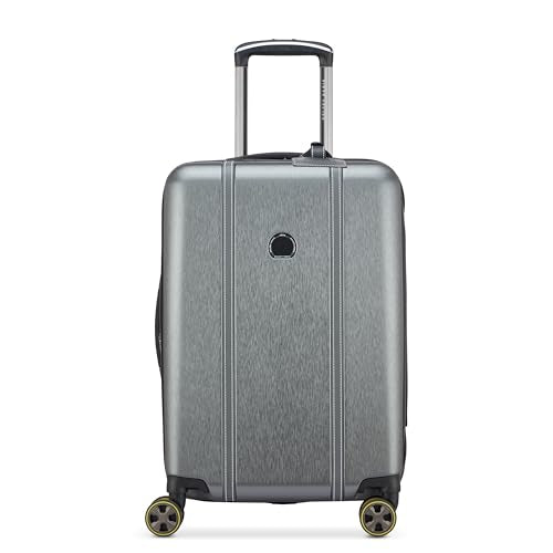DELSEY PARIS Cadence, 20 Inch Carry-On Hardside Luggage, Silver - color: Brushed Silver, size: Carry On 20 Inch