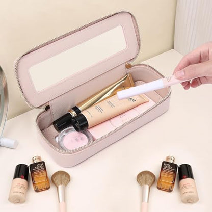 Pinkmik Makeup Brush Case Clear Travel Cosmetic Bag, (Pink, SLIM) - color: B/Pink, size: SLIM