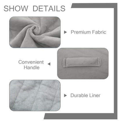 MeMoreCool Square Pouf Ottoman Foot Rest 20x20x15 Inches, Light Grey - color: Striped Light Grey