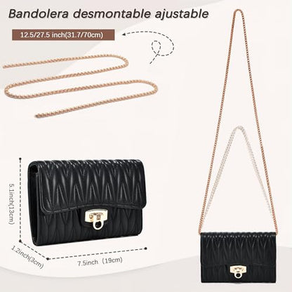 Small Crossbody Bag Sling Bag, Phone Holder for Women - color: L Black