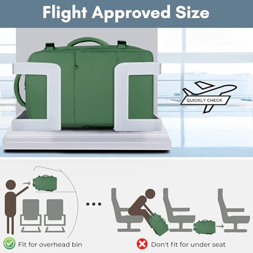 Taygeer Travel Backpack for Women Men, Airline Approved Carry On Backpack - color: Peridotgreen, size: X-Large