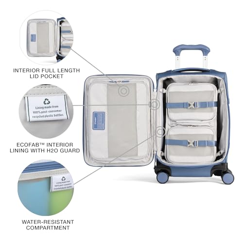 Travelpro VersaPack+ Softside Carry-On Luggage Suitcase, Blue, 20-Inch - color: Elemental Blue, size: Compact Carry On