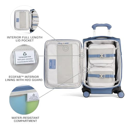 Travelpro VersaPack+ Softside Carry-On Luggage Suitcase, Blue, 20-Inch - color: Elemental Blue, size: Compact Carry On