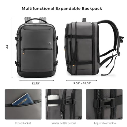 Swissdigital Design Travel Backpack 43l with USB Charging Port Laptop Backpack,TSA Friendly Flight Approved Carry-on Luggage Hand,Business Rucksack Fits 17 Inch Laptop Grey | SD1748-02 - color: Grey