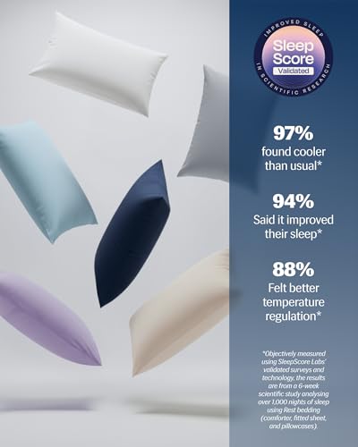 REST® Evercool®+ Cooling Pillowcases for Hot Sleepers, King, 2PCS - color: Arctic White, size: King (2 pcs)