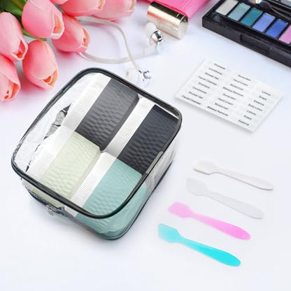 Travel Containers for Toiletries, 2oz Silicone Cream Jars BPA Free - color: Black, size: 60ML (2oz)