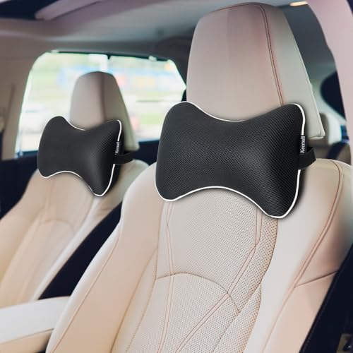 Keemall Inflatable Car Neck Pillow for Driving, Travel, Camping & Office - color: Black, size: Medium