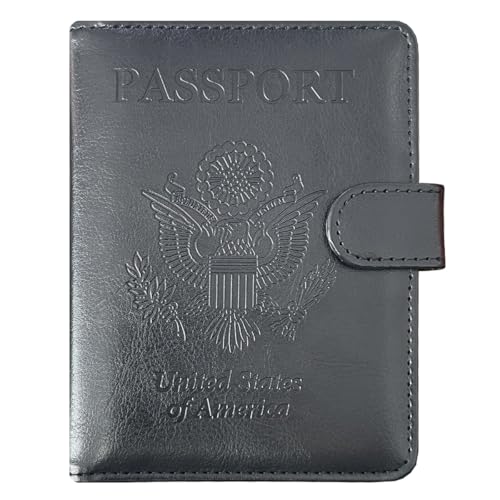 Passport Holder Cover, ACdream Protective Premium Leather RFID Blocking Wallet Travel Case for Passport/Credit Card/Air Ticket, - color: Black