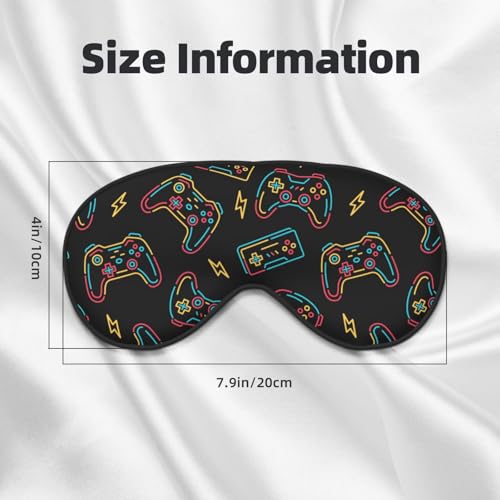 Doodle Game Controller Sleep Mask Eye Mask with Adjustable Strap Eye Sleep Shade Cover Blocks Light for Women Men Airplane Travel Nap - color: Doodle Game Controller