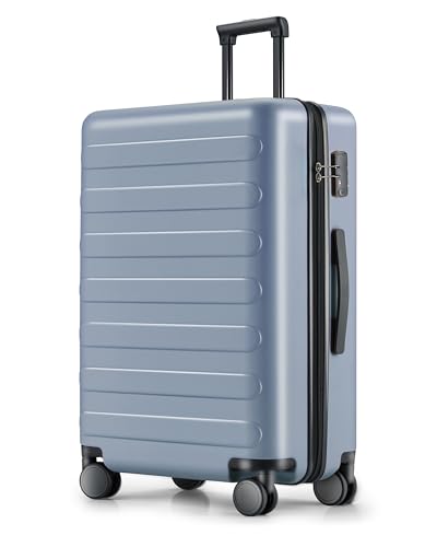 NINETYGO Medium Checked Luggage 26 Inch, Checking In Luggage with Smooth Spinner Wheels, Lightweight, Hard Shell PC Suitcase, Lightweight Travel Luggage, TSA Approved (Shadow, Rhine Basic) - color: 02-Shadow (Basic), size: Checked 26-Inch