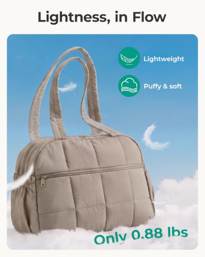 BAGSMART Small Gym Bag for Women, 2 Set Travel Duffel Bags, Camel - color: Camel