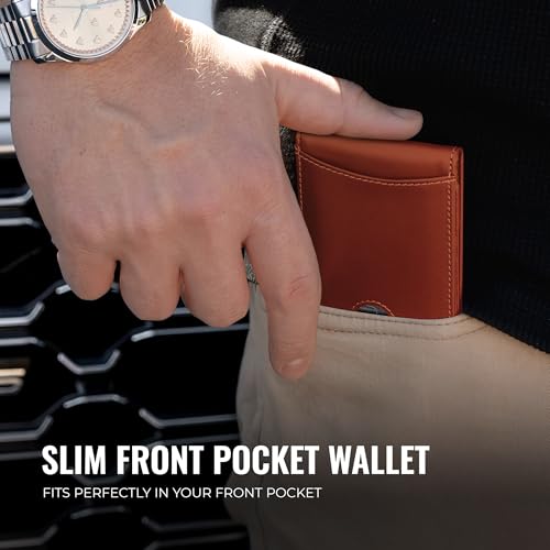Kingly Cash Pocket Slim Wallet for Men, RFID Blocking, Terra Cotta - color: Terra Cotta