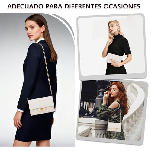 Small Crossbody Bag Sling Bag, Phone Holder for Women - color: Q Beige White