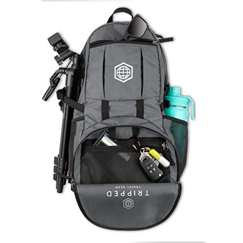 TRIPPED Travel Gear 35L Packable Travel Backpack for All-Day Comfort - color: Granite Grey