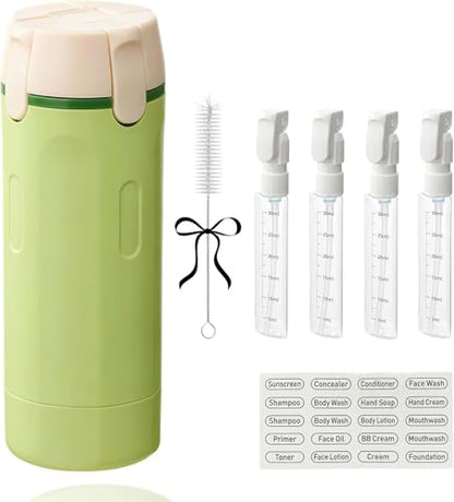 Travel Dispenser Bottle Set 4 in 1 Leakproof Containers Luggage Tag