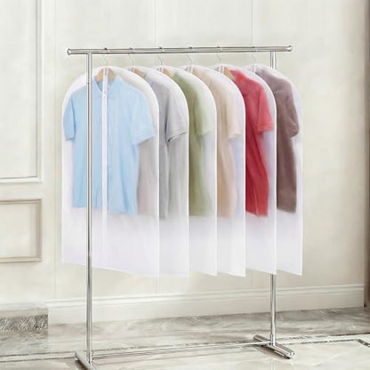 Dntorx 12 Pack Garment Bags, 24 x 40 In Peva Covers, White Edge - color: Matte with White Edge, size: 40in *12
