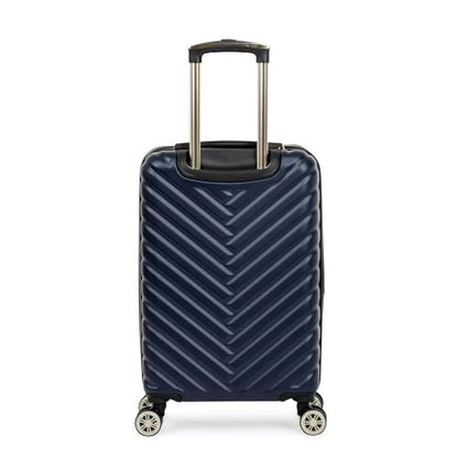 Kenneth Cole REACTION Madison Square Lightweight Hardside Chevron Expandable Spinner Luggage, Navy, 20-Inch Carry On - color: Navy, size: 20-Inch Carry On