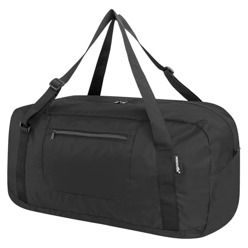 HOLYLUCK Foldable Travel Duffel Bag Luggage Great for Gym -55L, black - color: Black, size: 55L