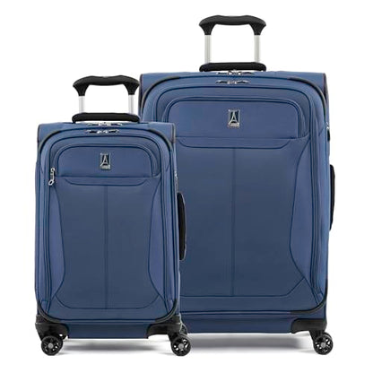 Travelpro Tourlite Softside 2-Piece Set, Expandable Luggage, 4 Spinner Wheels, Lightweight Suitcase, 21" Carry-On, 25" Checked Medium, Blue - color: Blue, size: 2-Piece Set (21/25)
