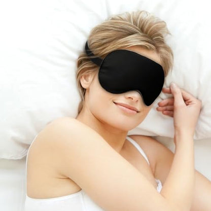 Custom Eye Mask for Men Women Personalized Adjustable Sleep Mask | Add Your Photo Text Logo Adjustable Strap Eyeshade for Sleeping Travel Work, PureBlack - color: Pureblack