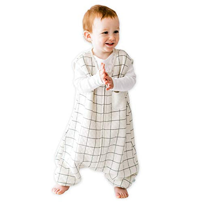 Dreamsuit: Toddler Sleep Sack with Legs, Rayon Made from Bamboo - color: Checkered, size: 12-2T