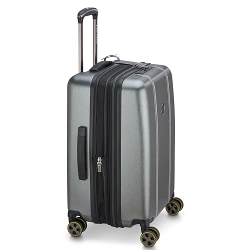 DELSEY PARIS Cadence, 20 Inch Carry-On Hardside Luggage, Silver - color: Brushed Silver, size: Carry On 20 Inch