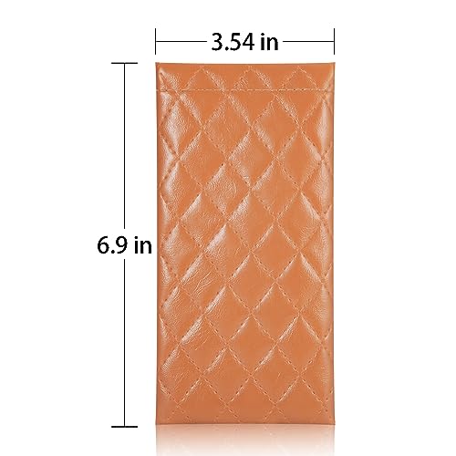 TRIUMPH VISION Eyeglass Case Glasses Case Soft Sunglass Pouch Sleeve 3 Pack - color: Pu Quilted (Brown, Pink, Grey)