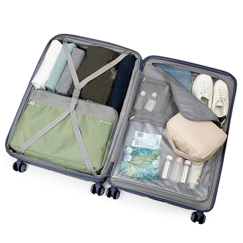 Traveler's Choice Elm 2PC Hardside Spinner Luggage Set - Matte Navy - color: Matte Navy, size: 2-Piece Set