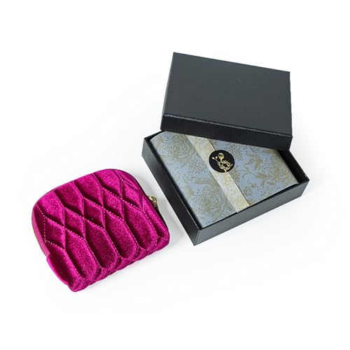 Sobotoo Travel Jewelry Organizer Case, 5‑Layer Velvet Storage Pouch - color: Purple