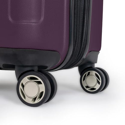 Kenneth Cole REACTION Renegade Luggage Expandable 8-Wheel Spinner Lightweight Hardside Suitcase, Midnight Plum, 20-Inch Carry On - color: Midnight Plum, size: 20-Inch Carry On