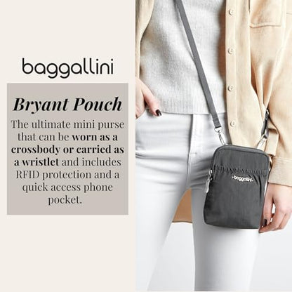 Baggallini RFID Bryant Pouch - color: Black With Sand Lining