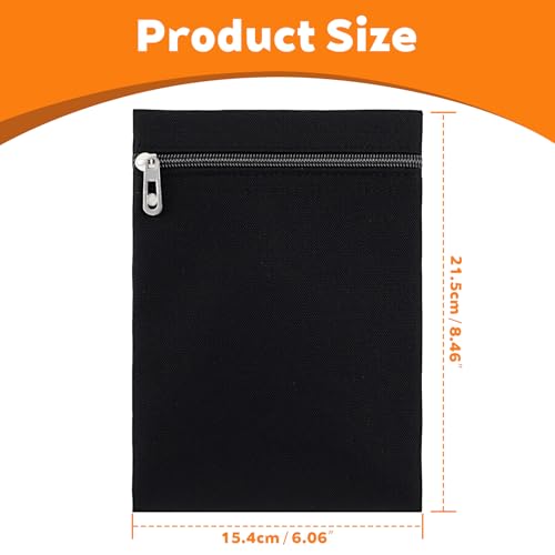 Sew-in Side Pocket, 2 Pack Zipper Coat Inside Pockets Sewing Drainage Pouch Travel Security Pocket Hidden Wallet for Travel Jacket, Shirt, Jacket, Robes, Hoodie, Sweater (Black 2pcs) - color: Black 2pcs