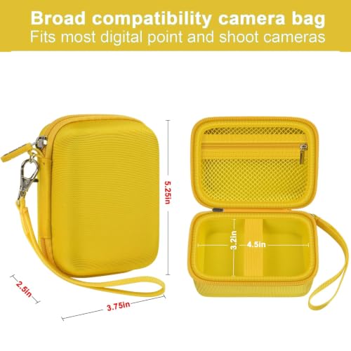 ALKOO Digital Camera Case for CAMKORY, Camera Pouch for KODAK Pixpro -Yellow - color: Yellow