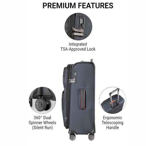 Ricardo Beverly Hills Montecito 3.0 Softside Luggage Collection Expandable Suitcases with Wheels and TSA Lock, 21 Carry-on (Graphite, 21-inch Carry-on) - color: Graphite, size: 21-inch Carry-on