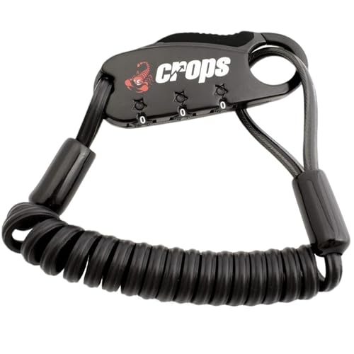 CROPS Q-BIRO Bike Lock Cable, 3 ft, Black, Shape-Memory Cable Lock - color: Black, size: 3ft Long