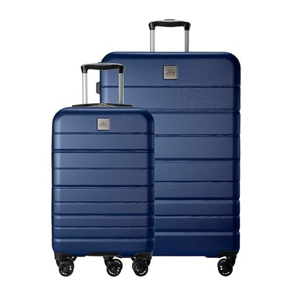 Skyway Epic 2.0 Hardside Lightweight and Durable ABS Shell Luggage, Spacious with 8-Wheel Spinners, Comfort Grip with Telescoping Handle, Men and Women, Royal Blue, 2-Piece Set (20,28) - color: Royal Blue, size: 2-Piece Set (20, 28)