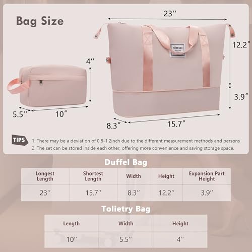 Merax 6 Piece Luggage Set,Hardshell Travel Suitcase Set.Light Pink - color: Light Pink, size: 6 Piece(20/24/28/DB/TB)