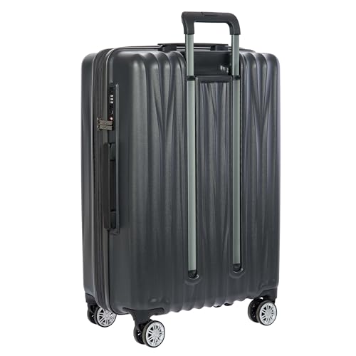 Bric's Cervia 27" Hardside Medium Expandable Luggage, 360° Spinner Wheels, Lightweight Checked Suitcase, TSA-Approved Locks, Dark Grey - color: Dark Grey, size: Medium-Checked 27 inch