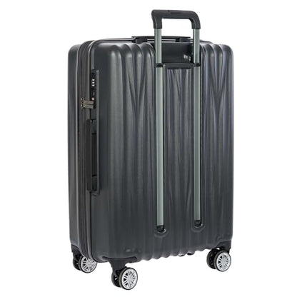 Bric's Cervia 27" Hardside Medium Expandable Luggage, 360° Spinner Wheels, Lightweight Checked Suitcase, TSA-Approved Locks, Dark Grey - color: Dark Grey, size: Medium-Checked 27 inch