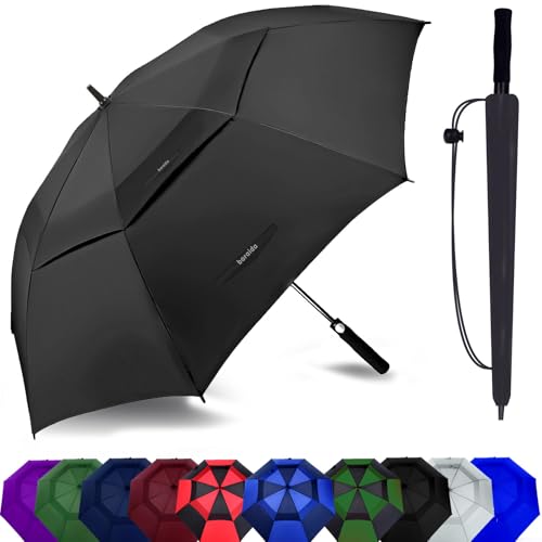 54/62/68/72 Inch Large Golf Umbrella Windproof Auto Open for Rain - color: Black, size: 62 Inch